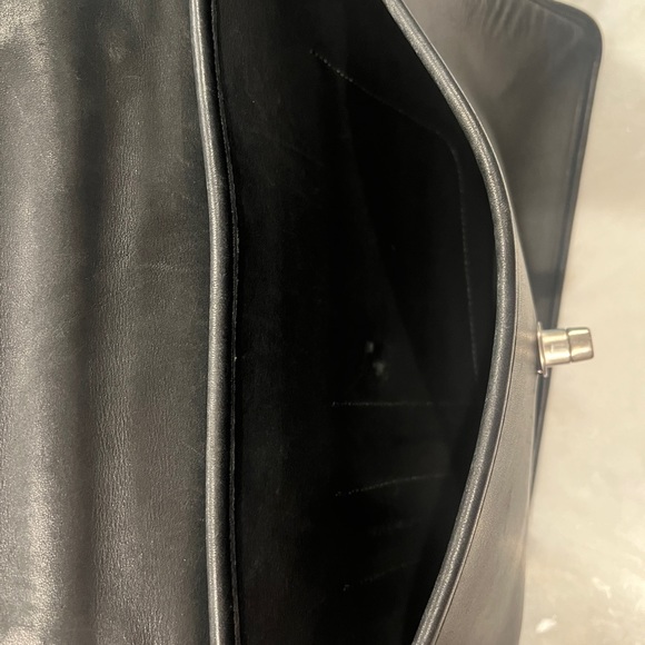 VINTAGE Coach Black Leather Lexington Briefcase Laptop Bag, Brshd Silver/Nickel - Picture 11 of 16